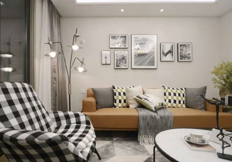 富力·尚悦居北欧风格90平米三居室装修效果图案例