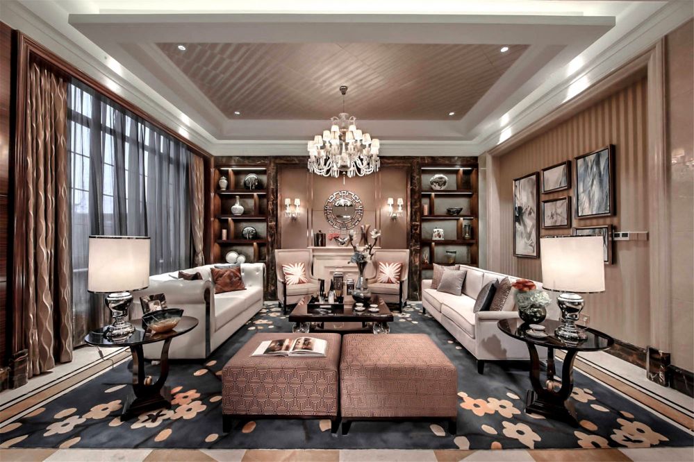 东莞金地时代艺境新古典风格173平米装修效果图案例