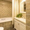 欧式风格房屋卫生间瓷砖装修效果图片