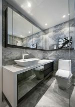 简约风格三居室卫生间瓷砖装修效果图片