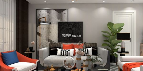 梵华里·云锦&云玺混搭风格120平米三居室装修效果图案例