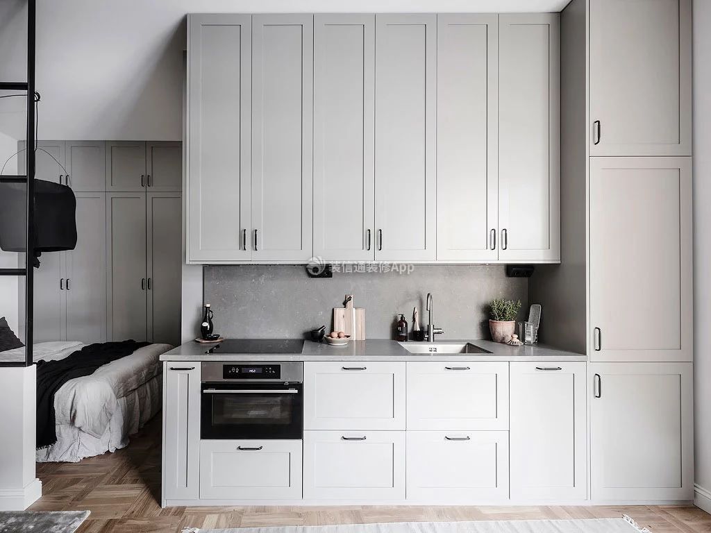 北欧风格小户型样板间厨房装修设计图