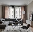 北欧风格样板间客厅沙发装修实景图