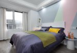 北欧风格样板间卧室床头背景墙设计图片