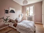 北欧风格样板间粉色卧室装修效果图