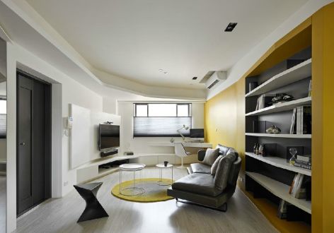 金融街金悦府现代风格二居室装修案例