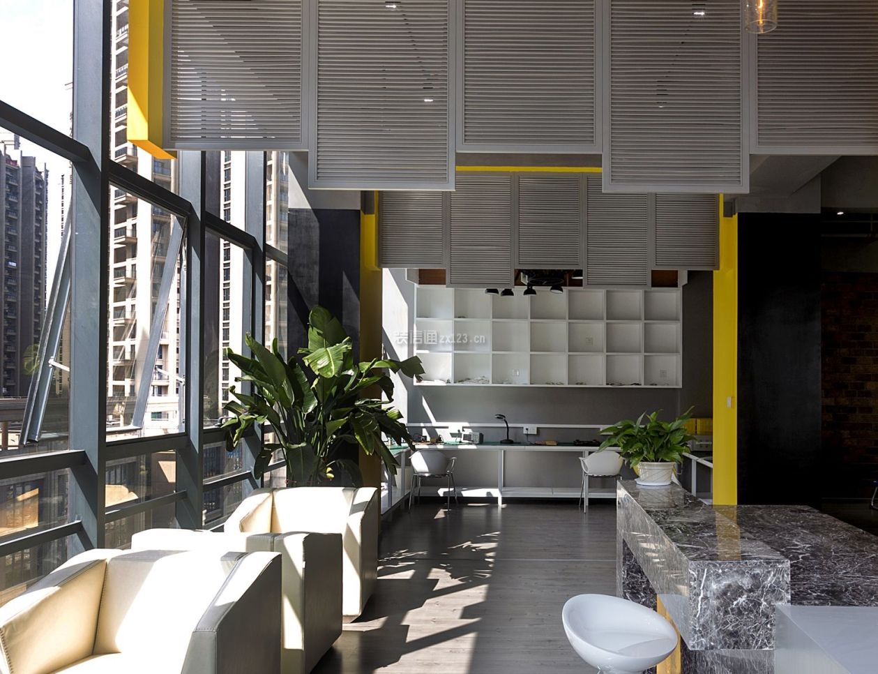 贵阳科技公司工业风格180平米装修效果图案例