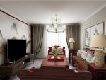 将府锦苑新中式风格100平米二居室装修案例