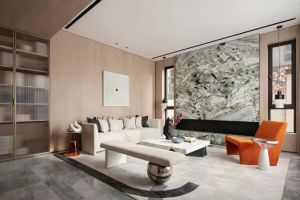现代风三居室设计 银狐大理石的肌理之美
