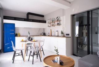 30平米单身公寓厨房餐厅装修效果图片