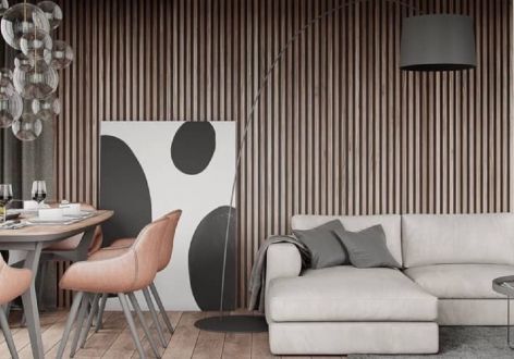 富力华庭现代风格100平米二居室装修效果图案例