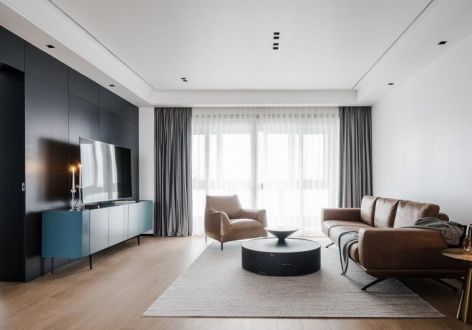 碧海龙庭现代风格168平米三居室装修效果图案例