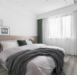 100平米房屋卧室双层窗帘装修效果图
