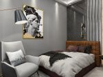 梵华里轻奢风格123平米三居室装修效果图案例