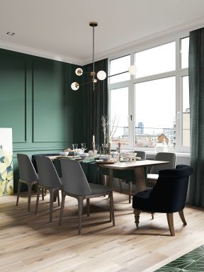 欧式餐厅装修图片 餐桌椅设计 餐桌椅子装修效果图片