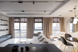 海伦湾现代风格146平米复式公寓装修案例赏析