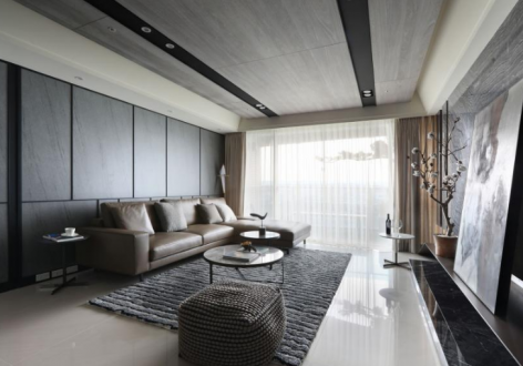 蓝光·雍锦湾现代风格150平米二居室装修效果图案例