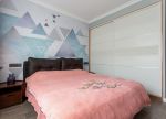 118平新房卧室床头背景墙装修效果图片