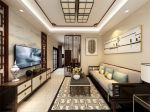 沁春家园新中式风格113平米二居室装修案例