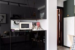 80㎡单身公寓现代简约装修设计，客厅矮柜很实用！
