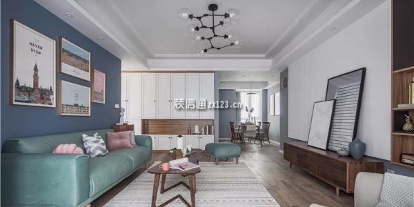 金都杭城北欧风格115平米三居室装修案例