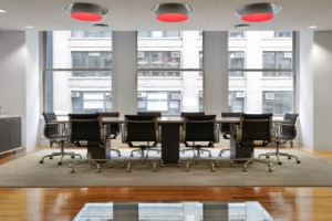 深圳办公室装修：300平米龙岗金融公司办公空间设计效果图案例