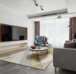 现代北欧风格客厅嵌入式电视墙装修效果图片