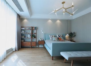 现代北欧风格家庭主卧室装修效果图片