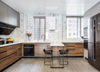 现代北欧风格厨房吧台装修设计图片