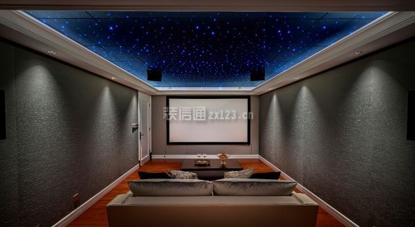美式轻奢别墅影音室装修效果图