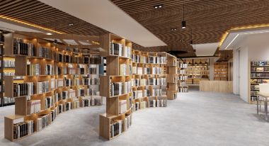 特色书店日式风格600平米装修效果图案例