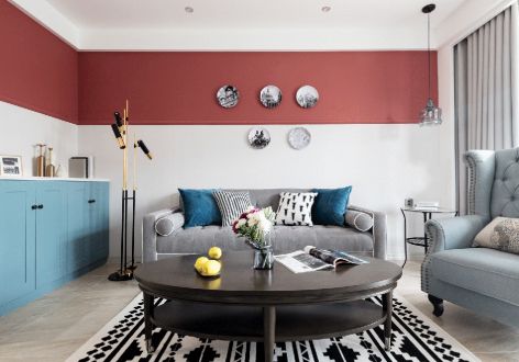 世合·英伦庄园美式风格106平米三居室装修效果图案例