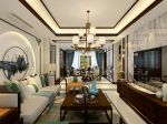 海怡城中式风格90平米三居室装修效果图案例