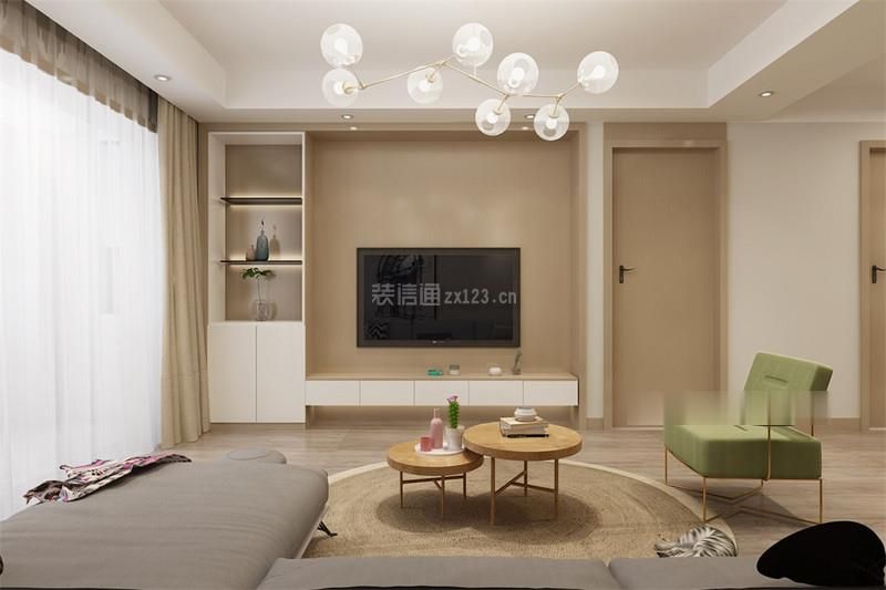 无锡世茂时光里北欧风格140平米装修效果图案例_王骁杨装修设计案例