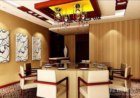 450平米多福肥牛火锅餐厅设计装修案例