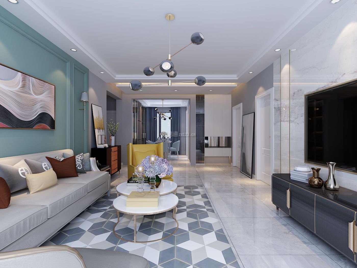 中交尚东国际125平米宜家风格装修案例