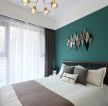 150平米家庭卧室绿色墙面装修效果图