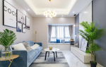 融创·蓝天壹號现代风格110平米三居室装修效果图案例