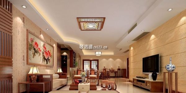 天骄峰景230平米中式风格别墅装修案例
