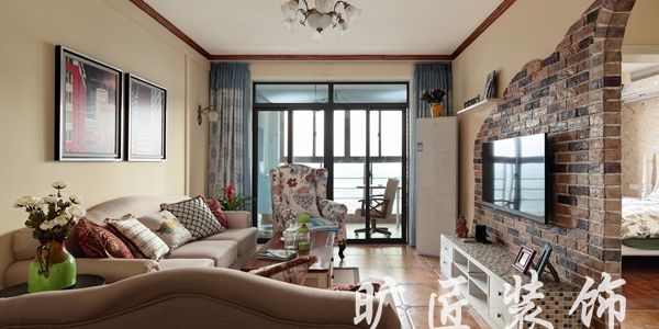 长荣花园田园风格110平米三居室装修案例