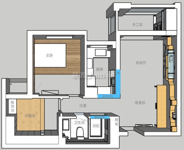 60平米小户型改造图