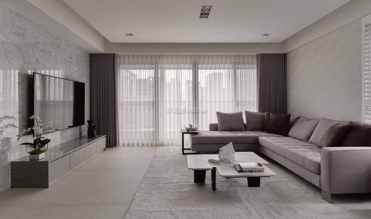  现代复式客厅装修效果图 客厅现代沙发