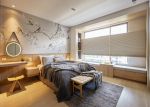 140平方家庭卧室床头造型装修效果图