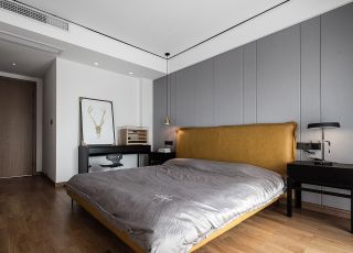140平方现代卧室床头背景墙装修效果图