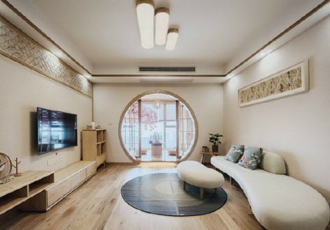 中天国际公寓106㎡三居日式风格装修案例