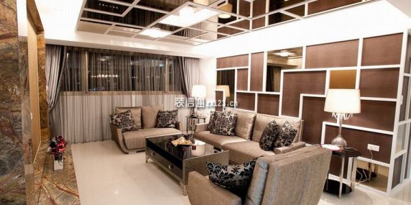 广州融创文旅城时尚现代98平米三室两厅装修案例