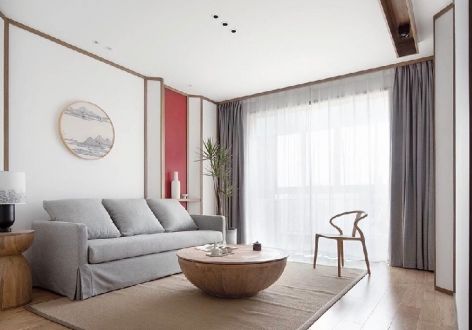 金印豪庭日式风格85平米二居室装修效果图案例