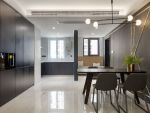 澳海南樾府90平米现代冷色调三居室装修案例