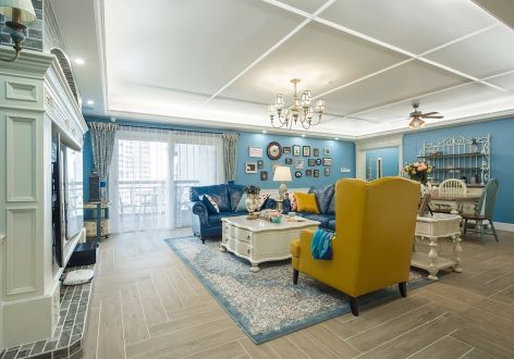 郑州碧桂园地中海风格140平米三室两厅装修案例