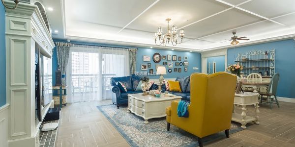 郑州碧桂园地中海风格140平米三室两厅装修案例